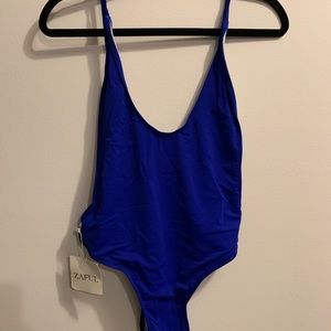 NWT Open Back High Cut One Piece Swimsuit